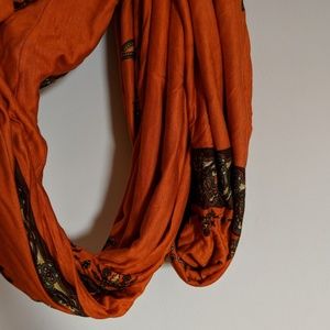 Orange + Brown Infinity Scarf